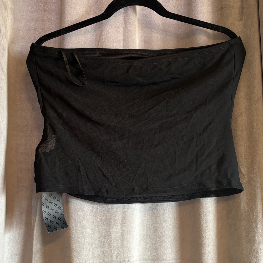 SHEIN Black Sheer Strapless Top - Picture 2 of 2